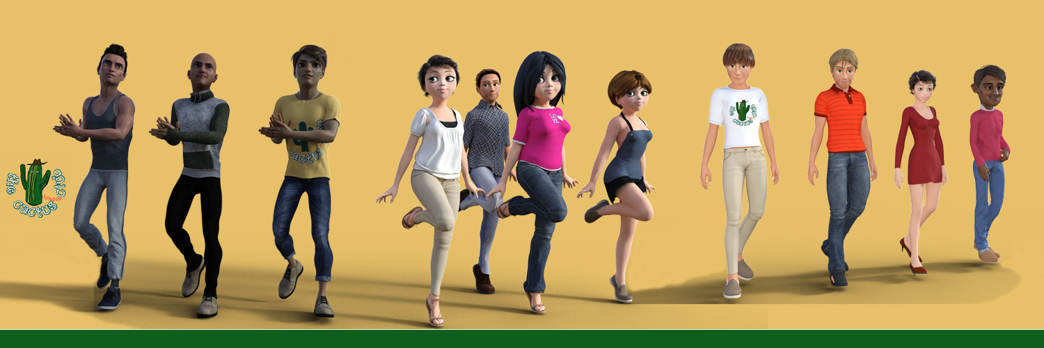 Header with dancers